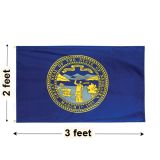 2'x3' Nebraska Nylon Outdoor Flag